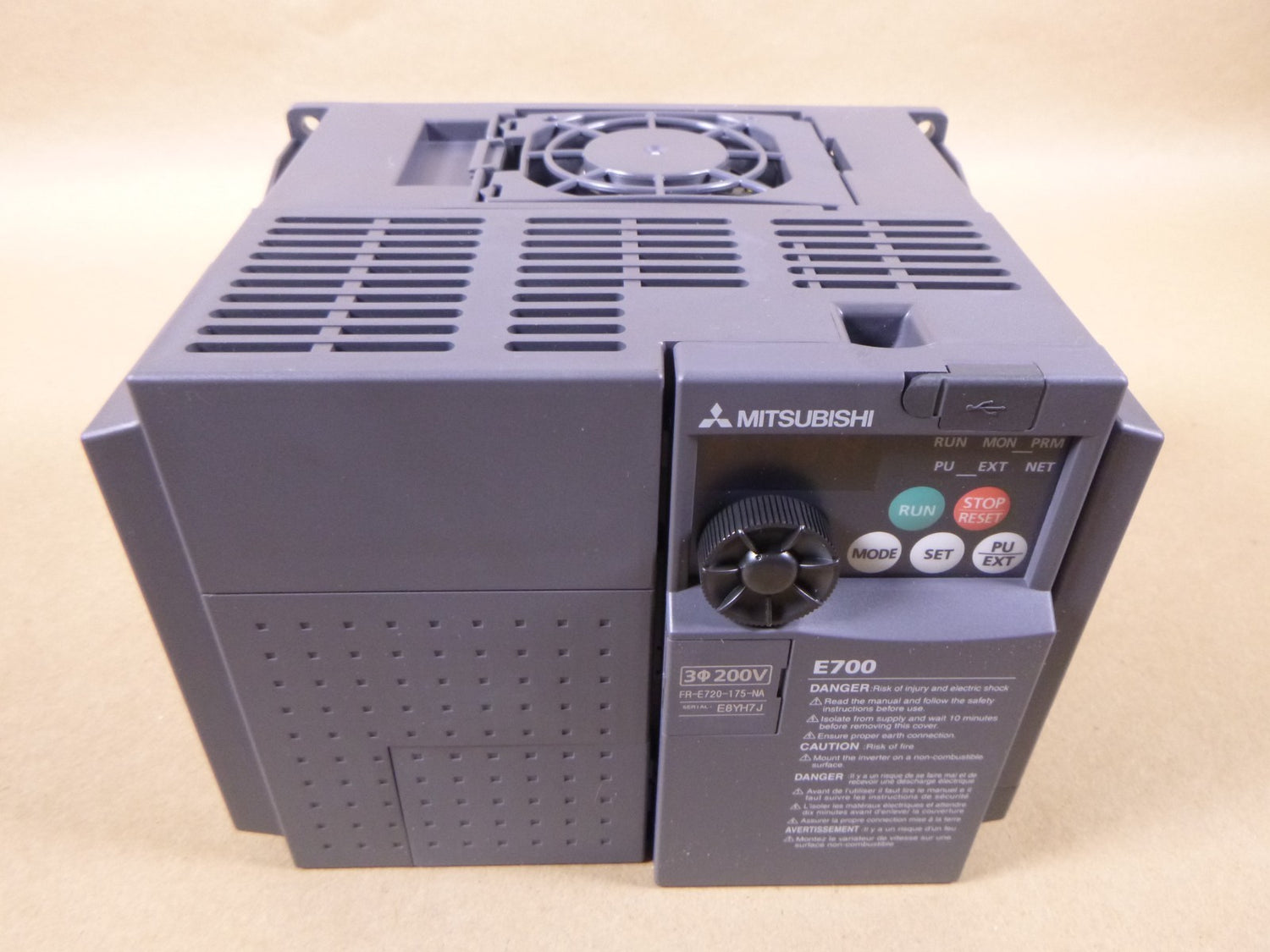 FR-E720-175-NA Mitsubishi E700 Series Inverter 5HP 200-240VAC 3PH | Electrical MRO Replacement Parts &amp; Components and Commercial Electrical Supplies Company