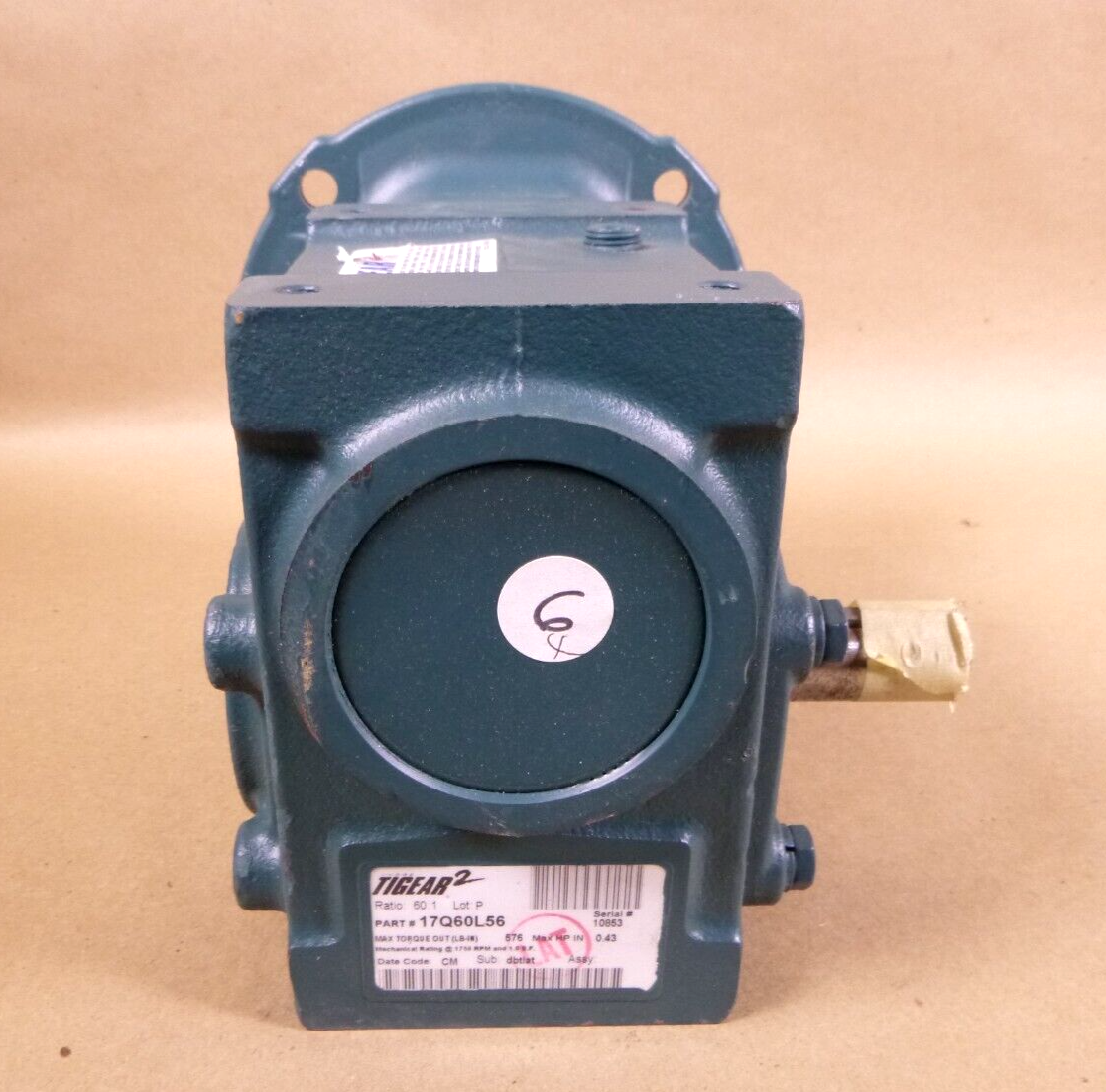 New Dodge Tigear-2 Speed Reducer 17Q60L56, 60:1 Ratio, 1.75" C.D., 56C Input | Industrial Electric Motors, Pumps &amp; Parts