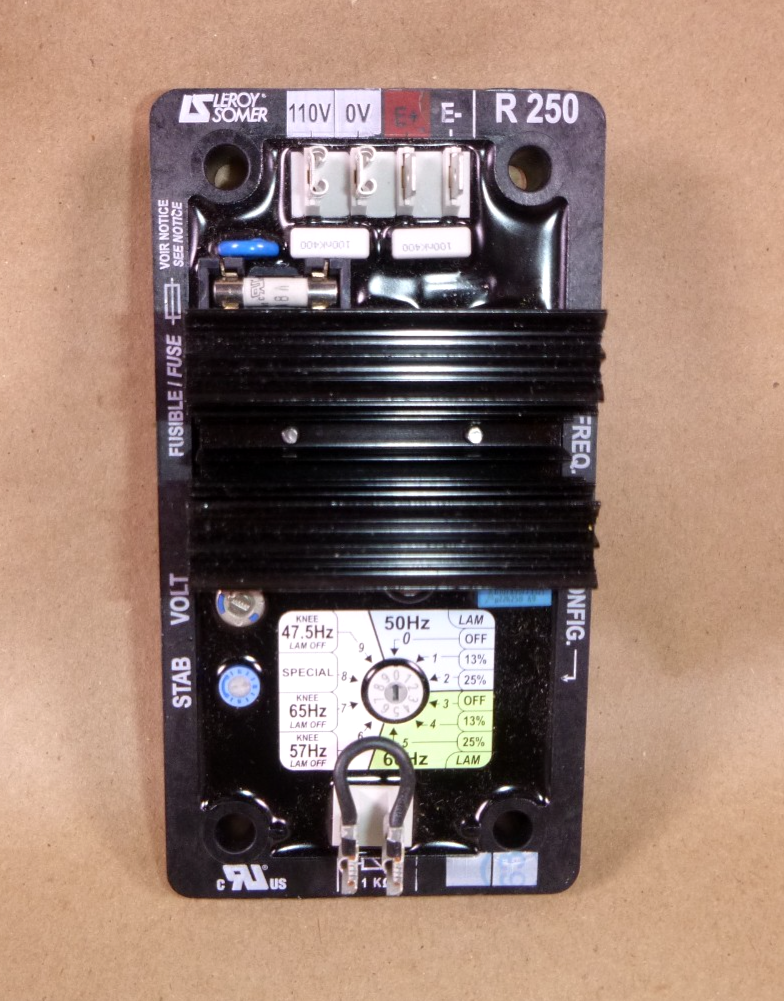 Genuine OEM Leroy Somer Automatic Voltage Regulator R250 AVR 330410933 | Electrical MRO Replacement Parts &amp; Components and Commercial Electrical Supplies Company
