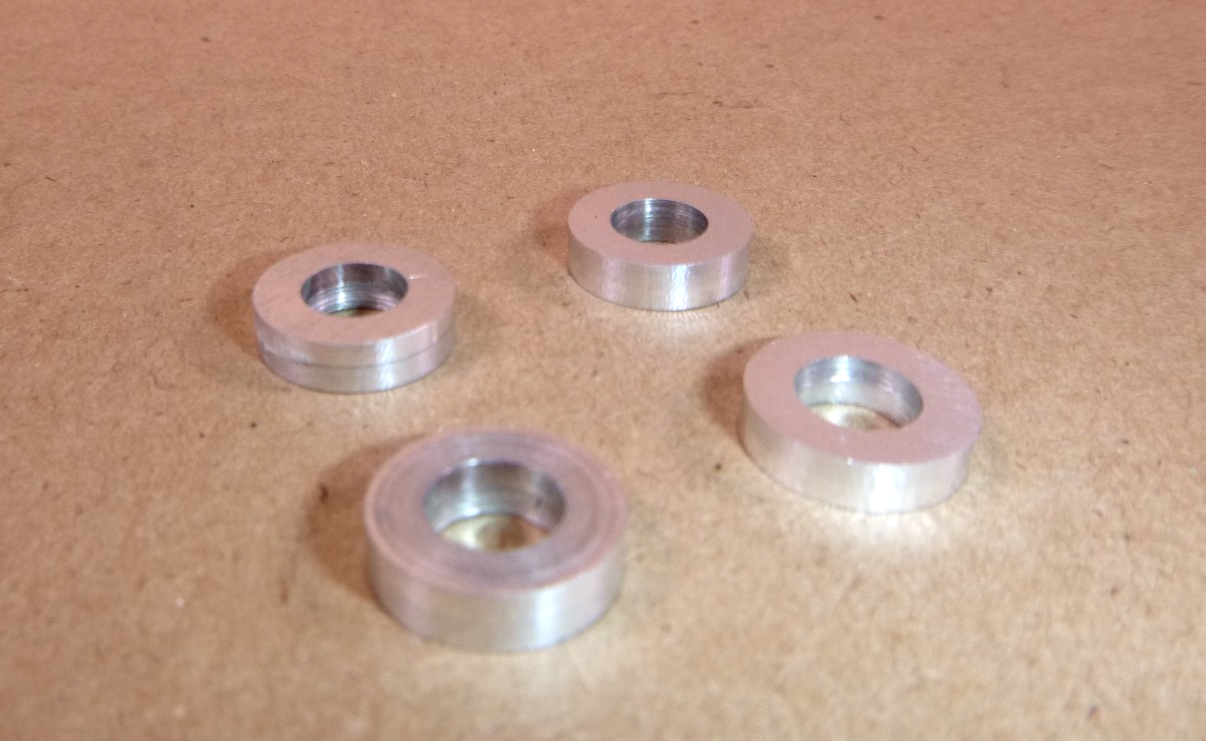 1/4" ID (0.265") x 1/2" OD x 0.135" Tall Aluminum Spacer Standoff Sleeve Collar (4 Pcs) | Industrial Replacement Nuts &amp; Bolts Distributor and Machinery Screws &amp; Fasteners Supply