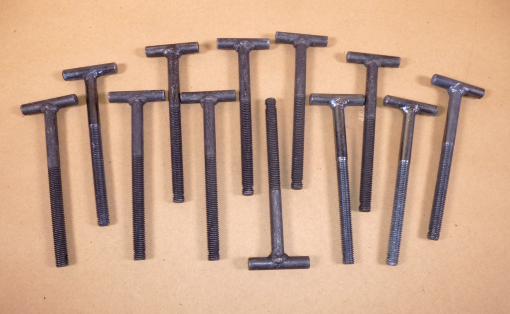 12x 1/2-13 X 6-3/4" Drilled Shank Steel TEE Head T-Bolt Military Oshkosh 3474486 | Industrial Replacement Nuts & Bolts Distributor and Machinery Screws & Fasteners Supply