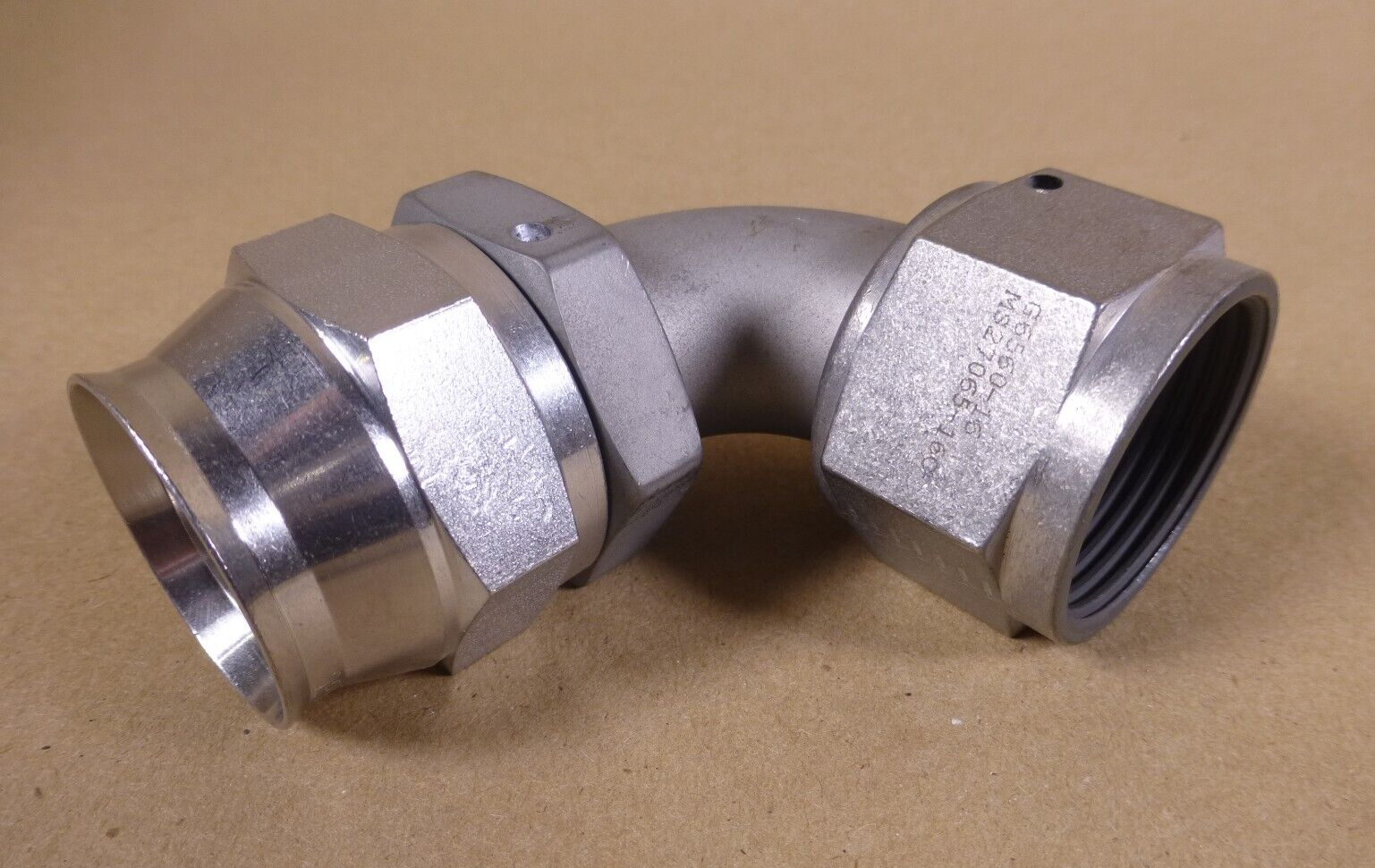 (8x) MS27065-16C Tube To Hose Elbow 90 Degrees, 4730-00-052-9519 | Industrial Replacement Nuts &amp; Bolts Distributor and Machinery Screws &amp; Fasteners Supply