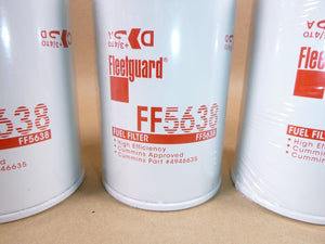 (Lot of 4) Fleetguard FF5638 Spin On Fuel Filter, Cummins P/N 4946635, 4942437