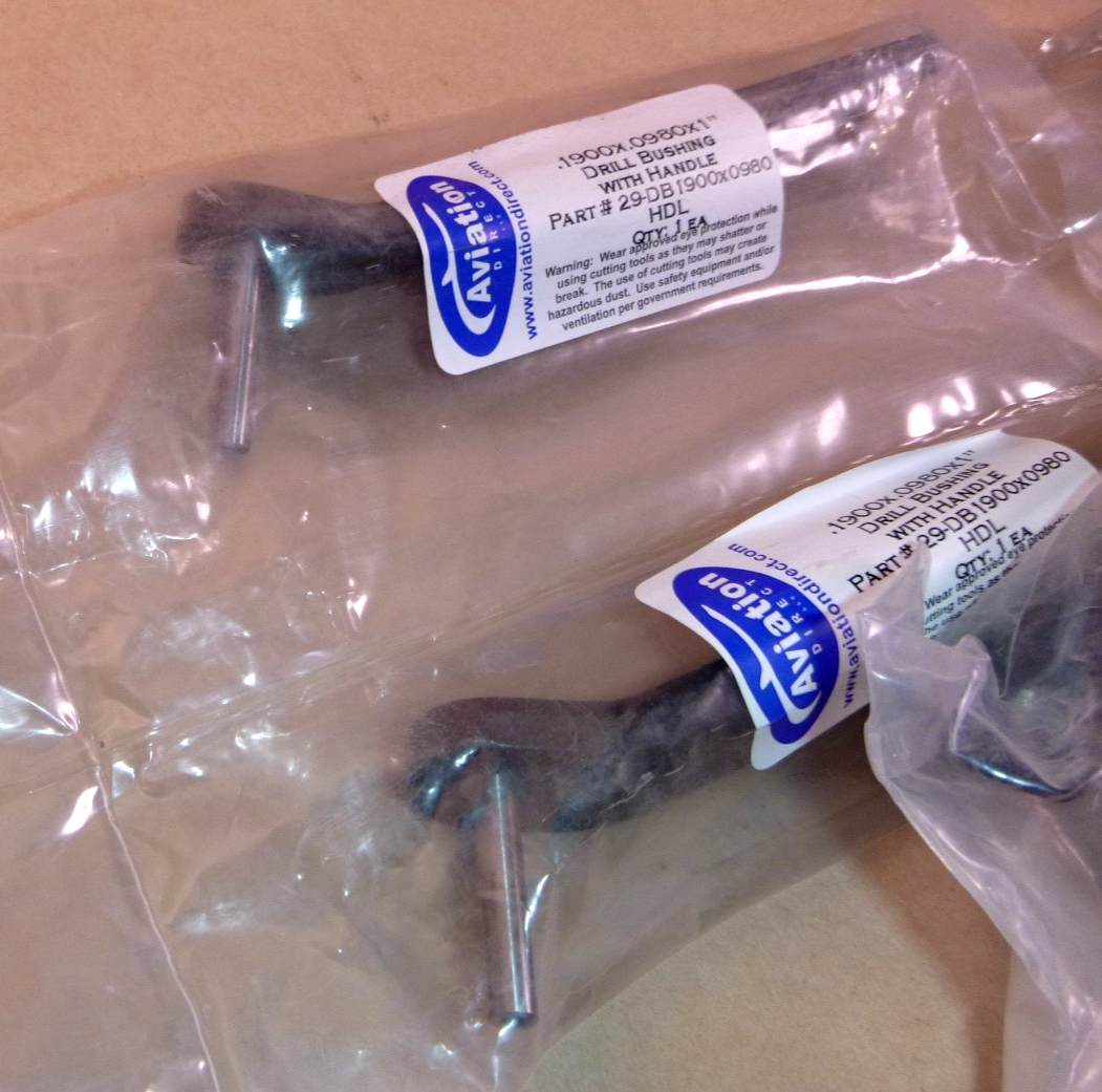 Aviation Direct Drill Bushing Handle .1900 x .0980 (Lot of 6)