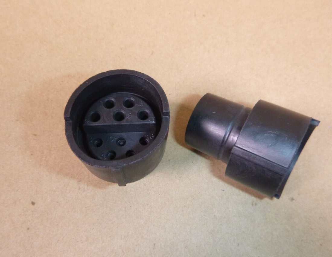 (Lot of 2) ITT 120-1868-000 Female Circular Connector Body (Pins Not Included) | Industrial MRO Replacement Parts, Manufacturing Machine Parts &amp; Components, Heavy Equipment Parts Supplier