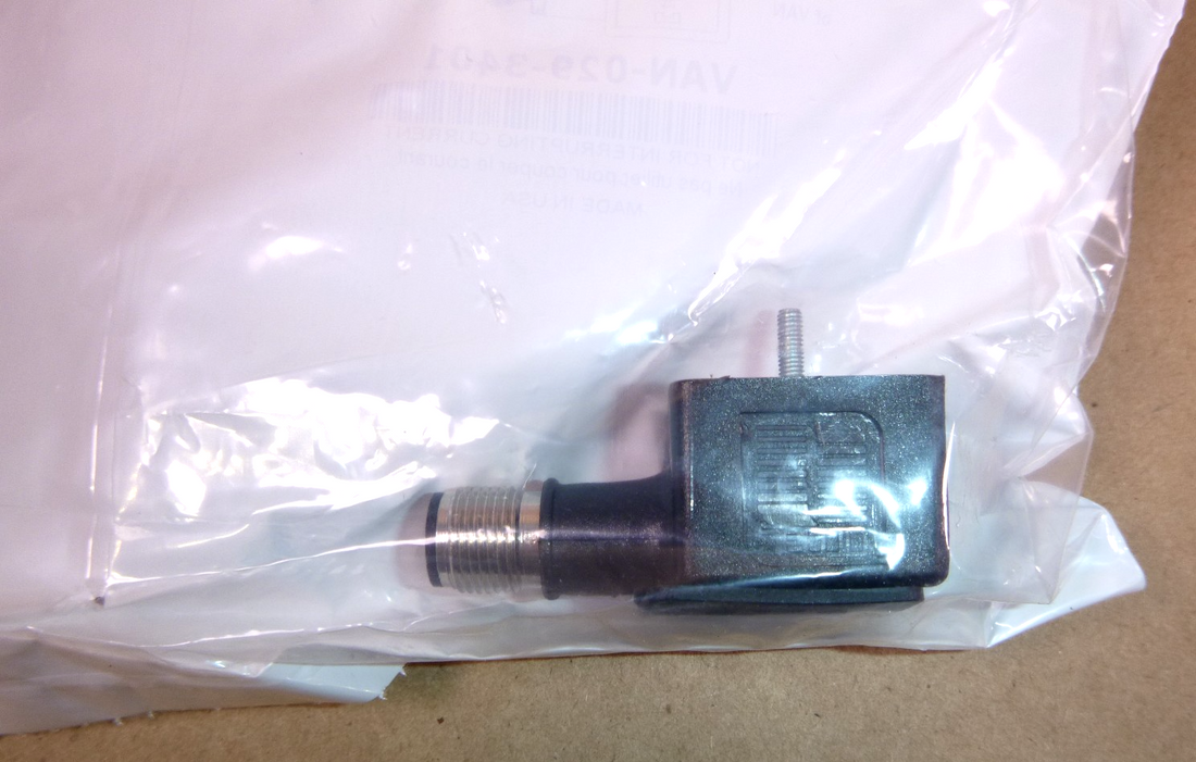 VAN-029-3401 Mencom Solenoid Valve Connector, Solenoid Form A to M12 x 1.00 Male | Electrical MRO Replacement Parts &amp; Components and Commercial Electrical Supplies Company