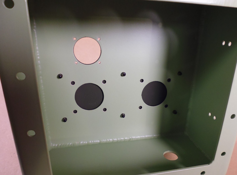 TACOM 12421656 Electrical Box Entry Flange 12/24V Power Panel For LMTV M1079 Van | Genuine FMTV Replacement Parts, LMTV Parts For Sale and Military Surplus Medium Tactical Vehicle Parts & Components