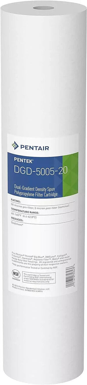 (6 Pack) Pentair Pentek DGD-5005-20 Big Blue Water Filter, 20-Inch  , 155358-43