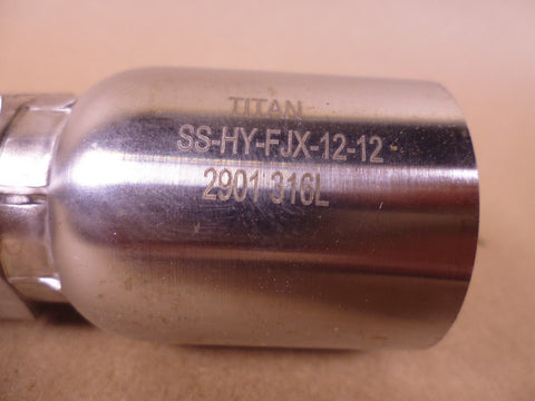 (5x) Titan SS-HY-FJX-12-12 316 Stainless Steel Swivel Hose Fitting 3/4" x 3/4"