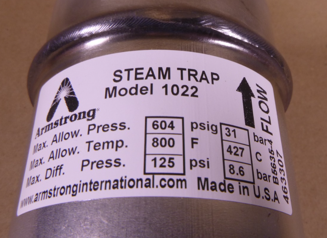 C5315-1 Armstrong Steam Trap Model 1022 Stainless 604PSI/125PSI 3/4" NPT | Industrial MRO Replacement Parts, Manufacturing Machine Parts &amp; Components, Heavy Equipment Parts Supplier