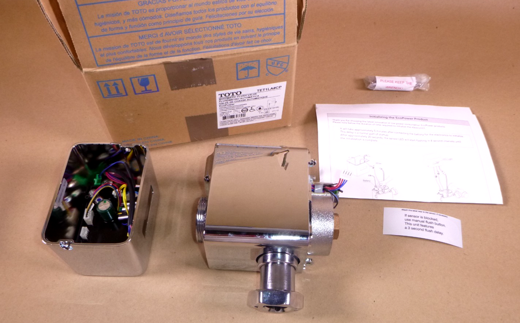 TET1LA32#CP Toto Toilet Flush Valve, EcoPower, 1.28 gpf Flush Rate, 35-125 Psi | Industrial MRO Replacement Parts, Manufacturing Machine Parts & Components, Heavy Equipment Parts Supplier