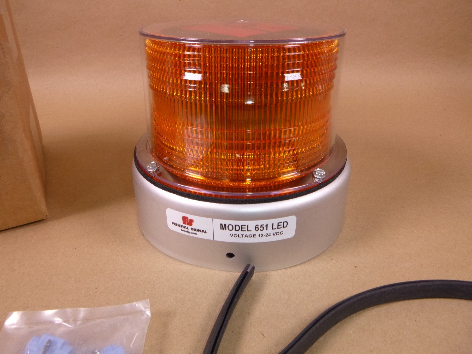 Federal Signal 651 Amber LED Beacon Light 12-24 Volts 420223-02 | Electrical MRO Replacement Parts &amp; Components and Commercial Electrical Supplies Company
