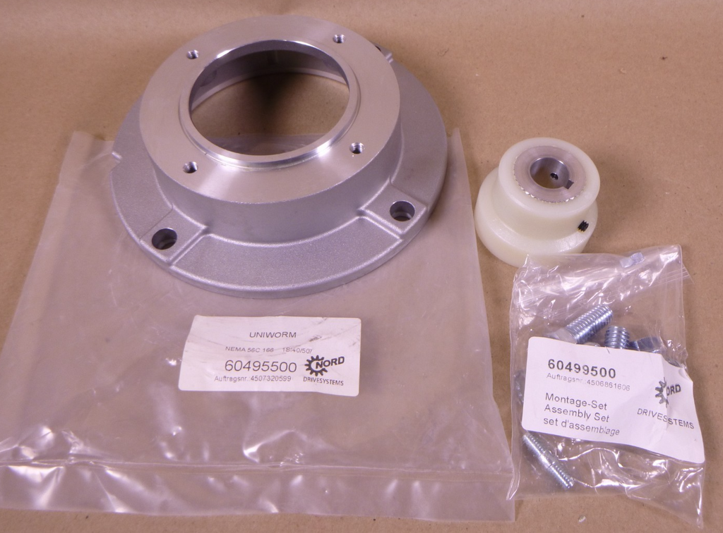 Nord 60495500 Flange Cover Mount Kit 5/8 Inch Adapter , NEMA 56C 1SI40/50/63 | Industrial Electric Motors, Pumps & Parts