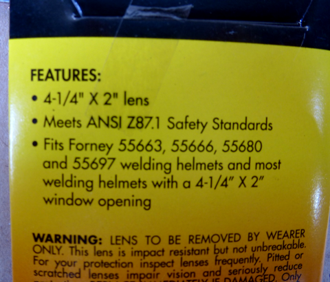 (Lot of 10) 57008 Forney Welding Lens 4-1/4" x 2", Shade 8, Hardened Glass | Industrial MRO Tools and Replacement Industrial Equipment Components