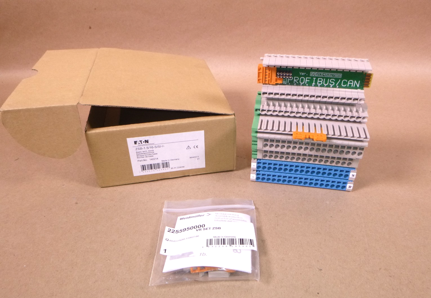 EATON ZSB-1.5/16-S/S/-/- Termial Block 140214 | Electrical MRO Replacement Parts &amp; Components and Commercial Electrical Supplies Company