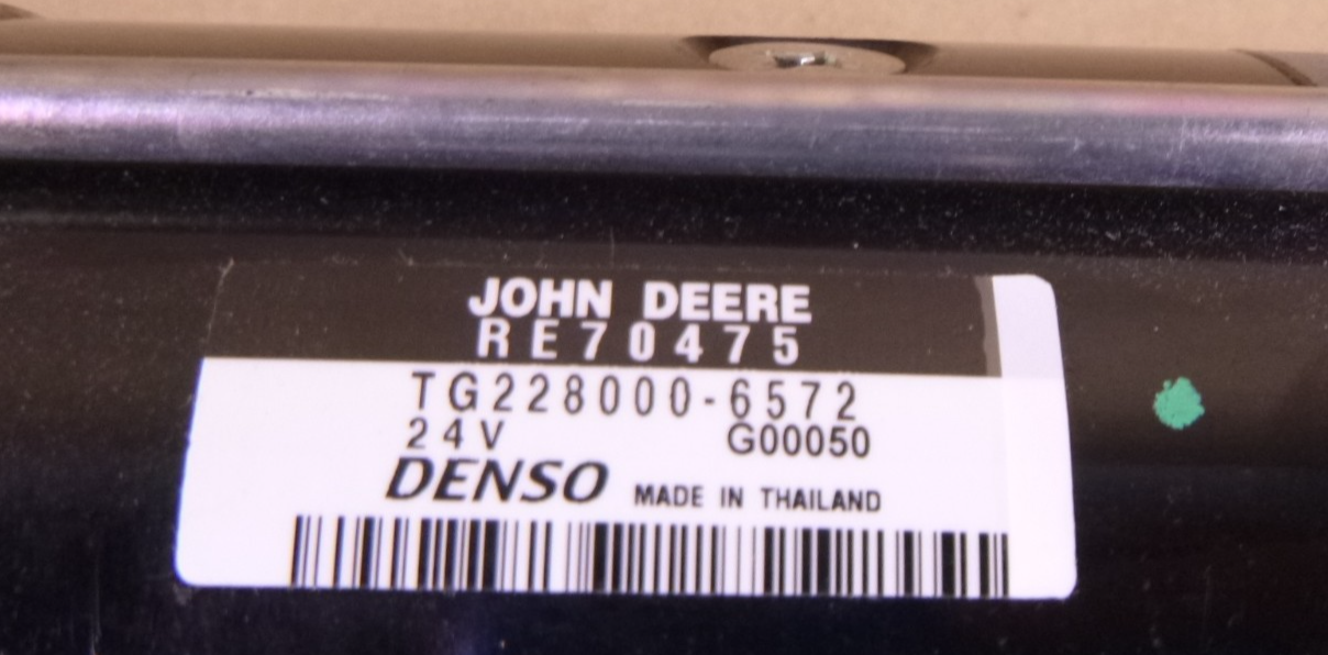 OEM John Deere RE70475 24V 11T Starter TG228000-6572 120 120C 120D 160LC 160CLC