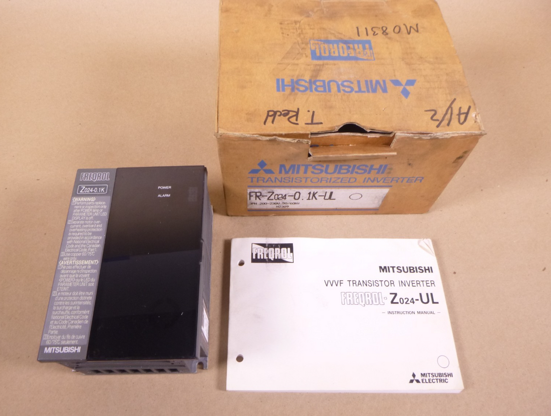 1/8HP 230V Freqrol Mitsubishi VFD, Inverter, AC Drive FR-Z024-0.1K-UL | Electrical MRO Replacement Parts &amp; Components and Commercial Electrical Supplies Company