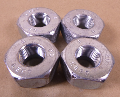 (4pc.) 3/4"-16 LEFT-HAND THREADED HEX WHEEL LUG NUTS , 7/8" TALL | Industrial Replacement Nuts &amp; Bolts Distributor and Machinery Screws &amp; Fasteners Supply
