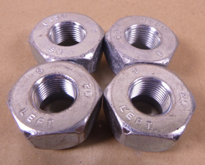 (4pc.) 3/4"-16 LEFT-HAND THREADED HEX WHEEL LUG NUTS , 7/8" TALL | Industrial Replacement Nuts & Bolts Distributor and Machinery Screws & Fasteners Supply