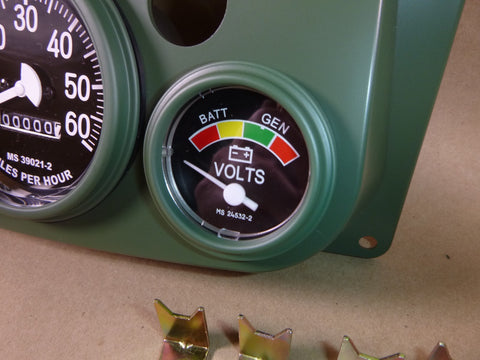 M998 Humvee Instrument Panel With 5 Gauge Set Green 12338466, 2540-01-185-6117 | Genuine HMMWV Replacement Parts and Military Surplus Humvee Parts & Accessories