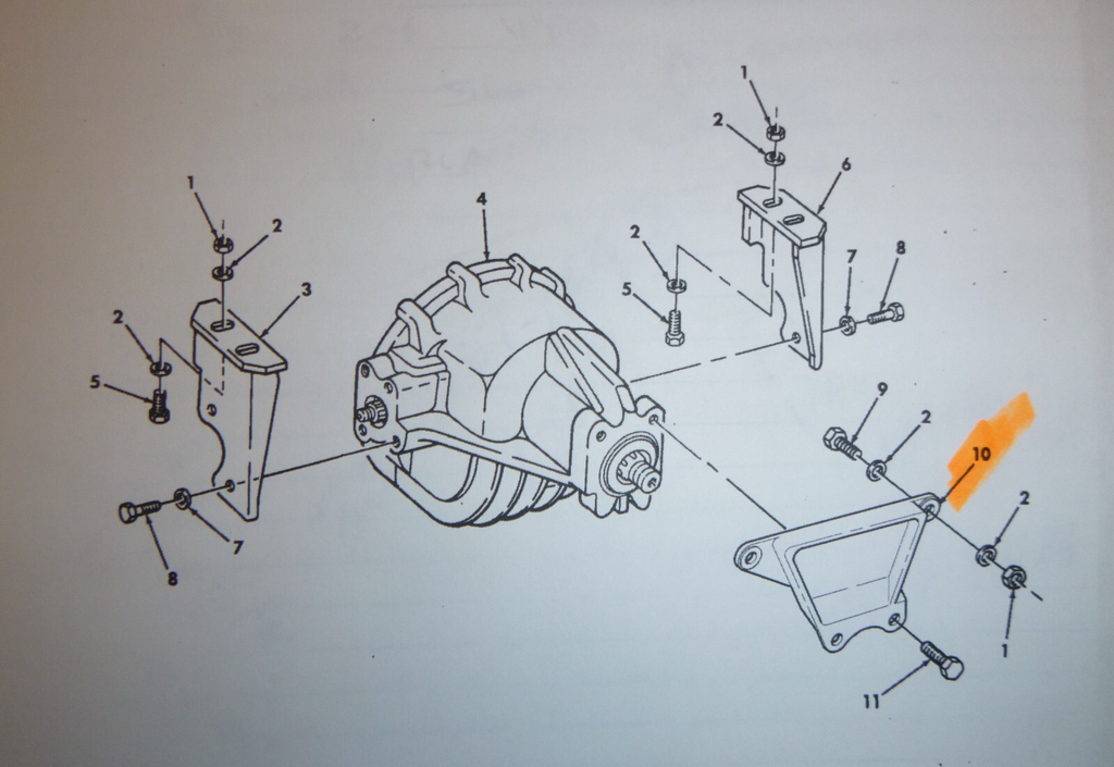 USGI M998 Humvee Rear Axle Differential Mounting Bracket AM General 12341900 | Genuine HMMWV Replacement Parts and Military Surplus Humvee Parts & Accessories