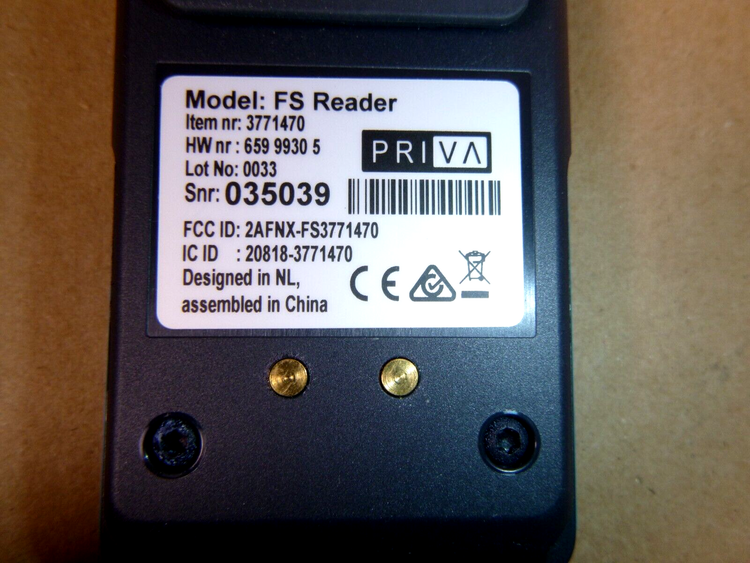 NEW Priva Horticulture FS Reader RFID Scanner, Employee Performance Tracker | Industrial MRO Replacement Parts, Manufacturing Machine Parts &amp; Components, Heavy Equipment Parts Supplier