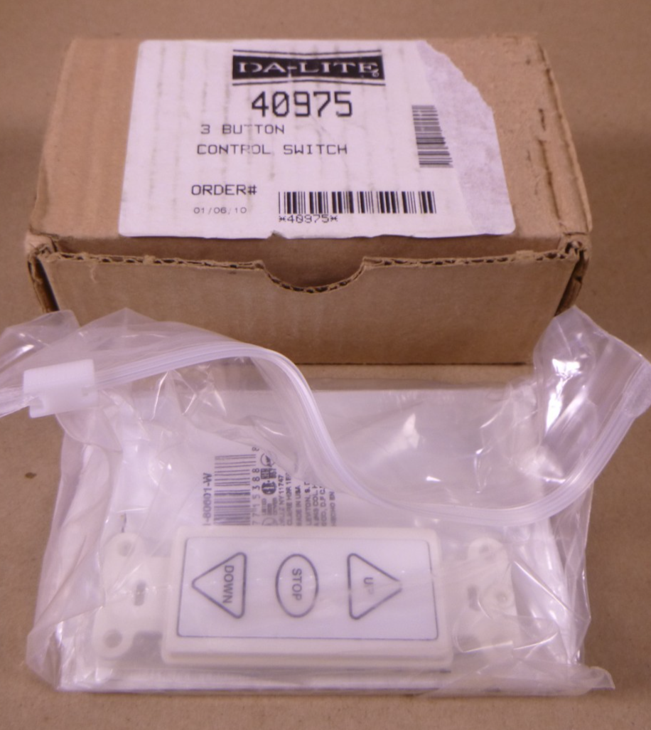 Da-Lite 40975 Extra Three Button Low Voltage Control Switch | Electrical MRO Replacement Parts &amp; Components and Commercial Electrical Supplies Company