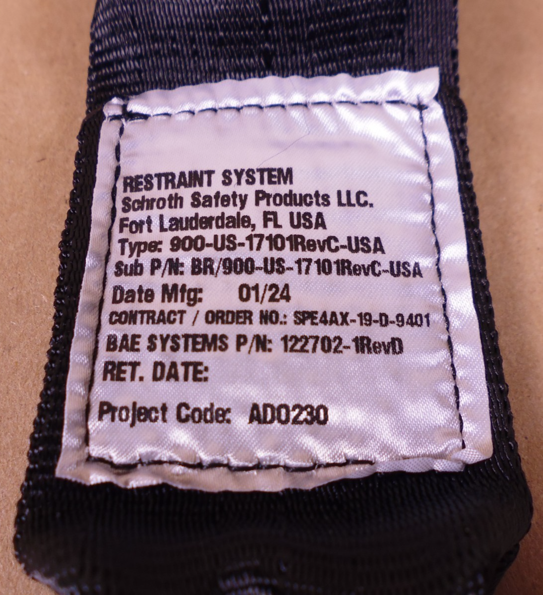 Schroth Safety 122702-1 3-Point Belt Retractor Bradley M7 BFIST 2540-01-592-6966 | Replacement Truck Parts, Trailer Accessories, Automobile Supplies, Car Parts &amp; Accessories