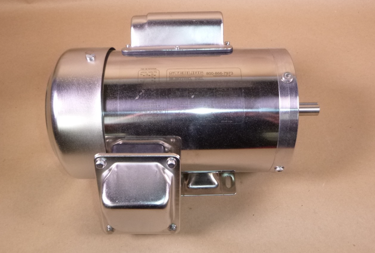 Sterling Single Phase Stainless Steel Electric Motor 1 Hp 1750 Rpm 56 Frame