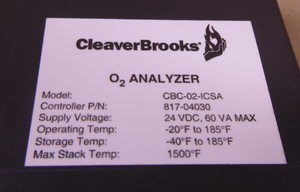 CBC-02-ICSA Cleaver Brooks O2 Analyzer 24VDC 60VA , 817-04030 | Electrical MRO Replacement Parts & Components and Commercial Electrical Supplies Company