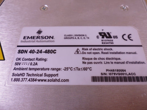 Emerson Sola SDN 40-24-480C Power Supply