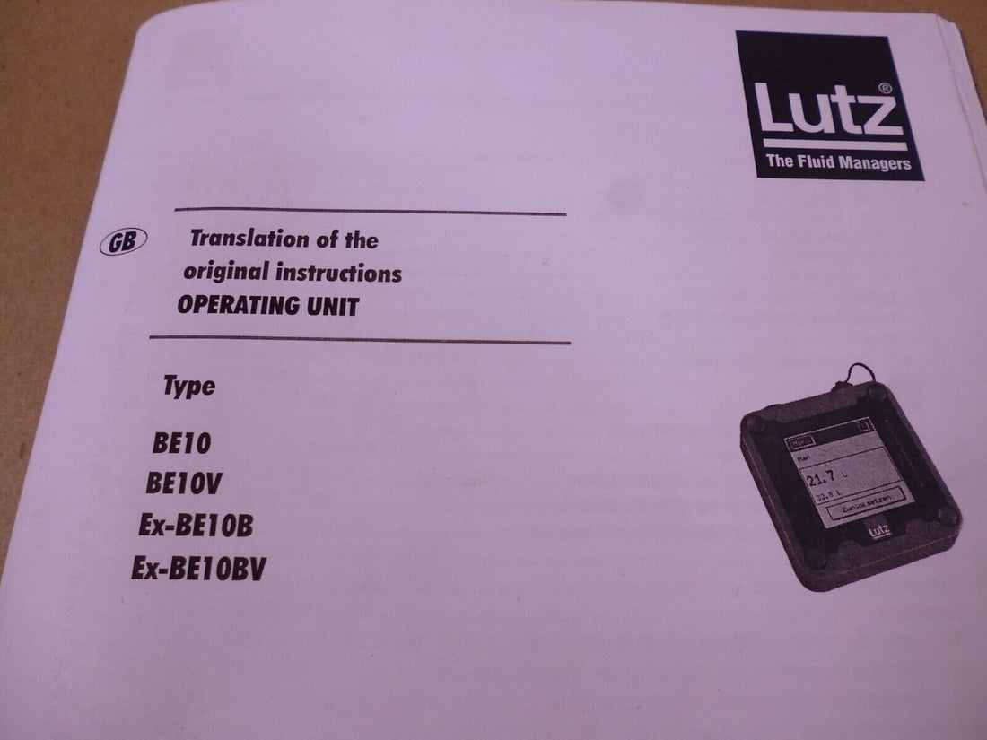 Lutz Ex-BE10B Flow Meter System Operating Unit , Explosion Protection BE10 | Industrial MRO Replacement Parts, Manufacturing Machine Parts &amp; Components, Heavy Equipment Parts Supplier