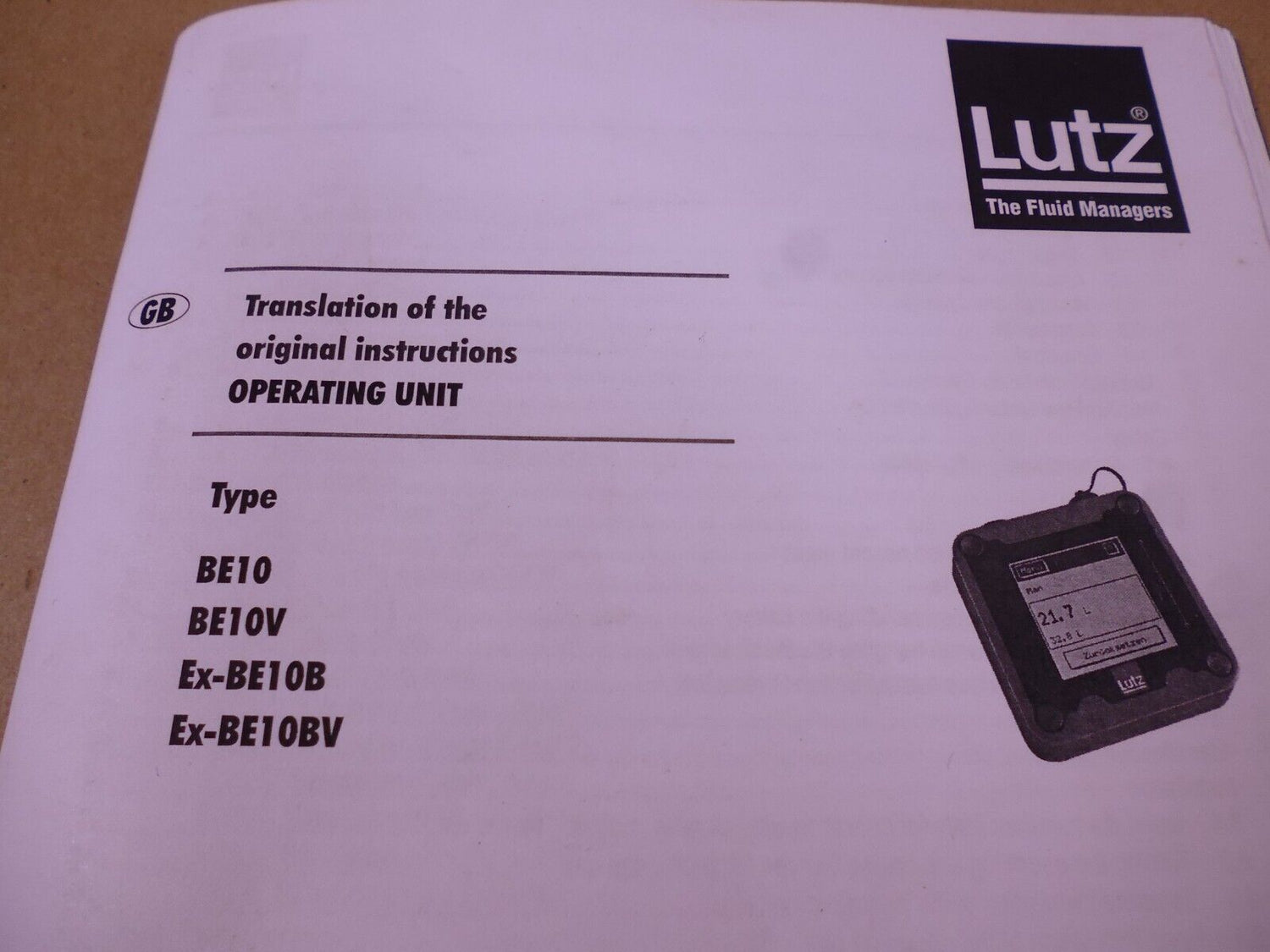 Lutz Ex-BE10B Flow Meter System Operating Unit , Explosion Protection BE10 | Industrial MRO Replacement Parts, Manufacturing Machine Parts &amp; Components, Heavy Equipment Parts Supplier