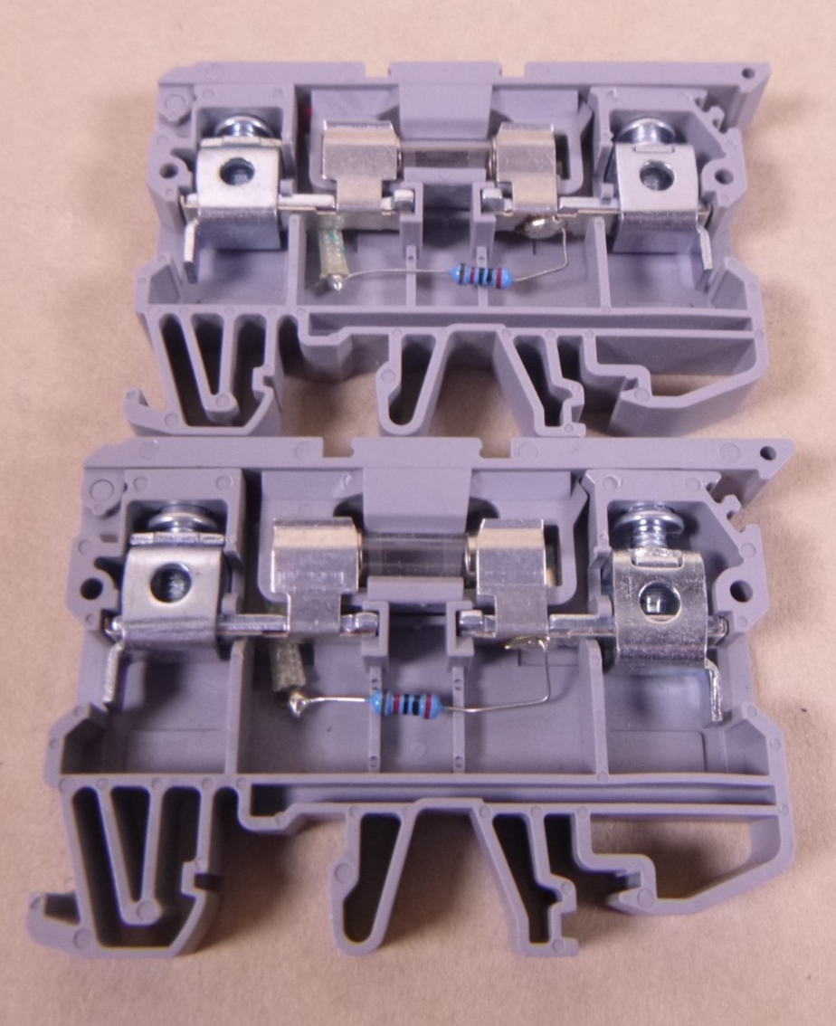 (Pack Of 12) Konnect-It KN-F10L24DC Gray Fuse Terminal Blocks KN-F10 500V 6.3A