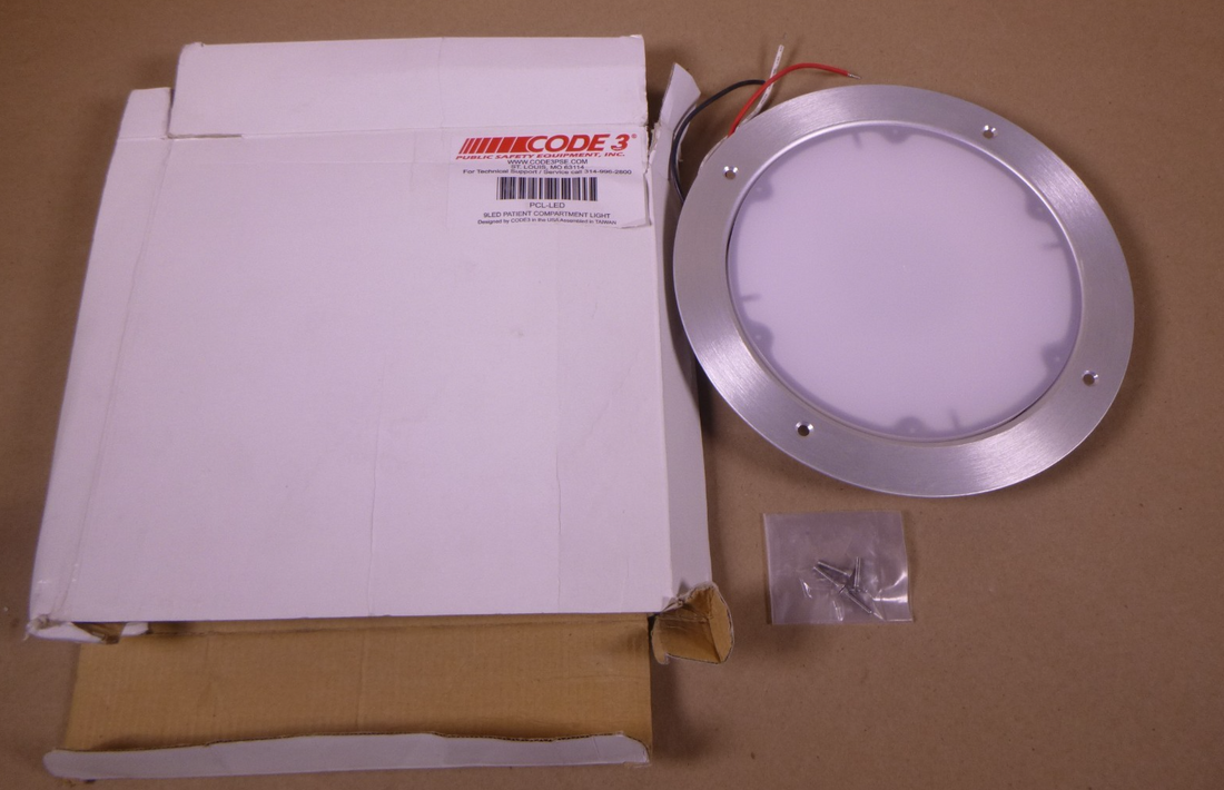 Code3 PCL-LED Patient Compartment Light, 9" Round, 12V, Fits 7.5" Cutout | Replacement Truck Parts, Trailer Accessories, Automobile Supplies, Car Parts &amp; Accessories