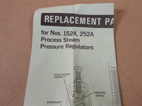 Watts 3/4" 152A RK Process Steam Pressure Regulator Repair KIt | Industrial MRO Replacement Parts, Manufacturing Machine Parts & Components, Heavy Equipment Parts Supplier