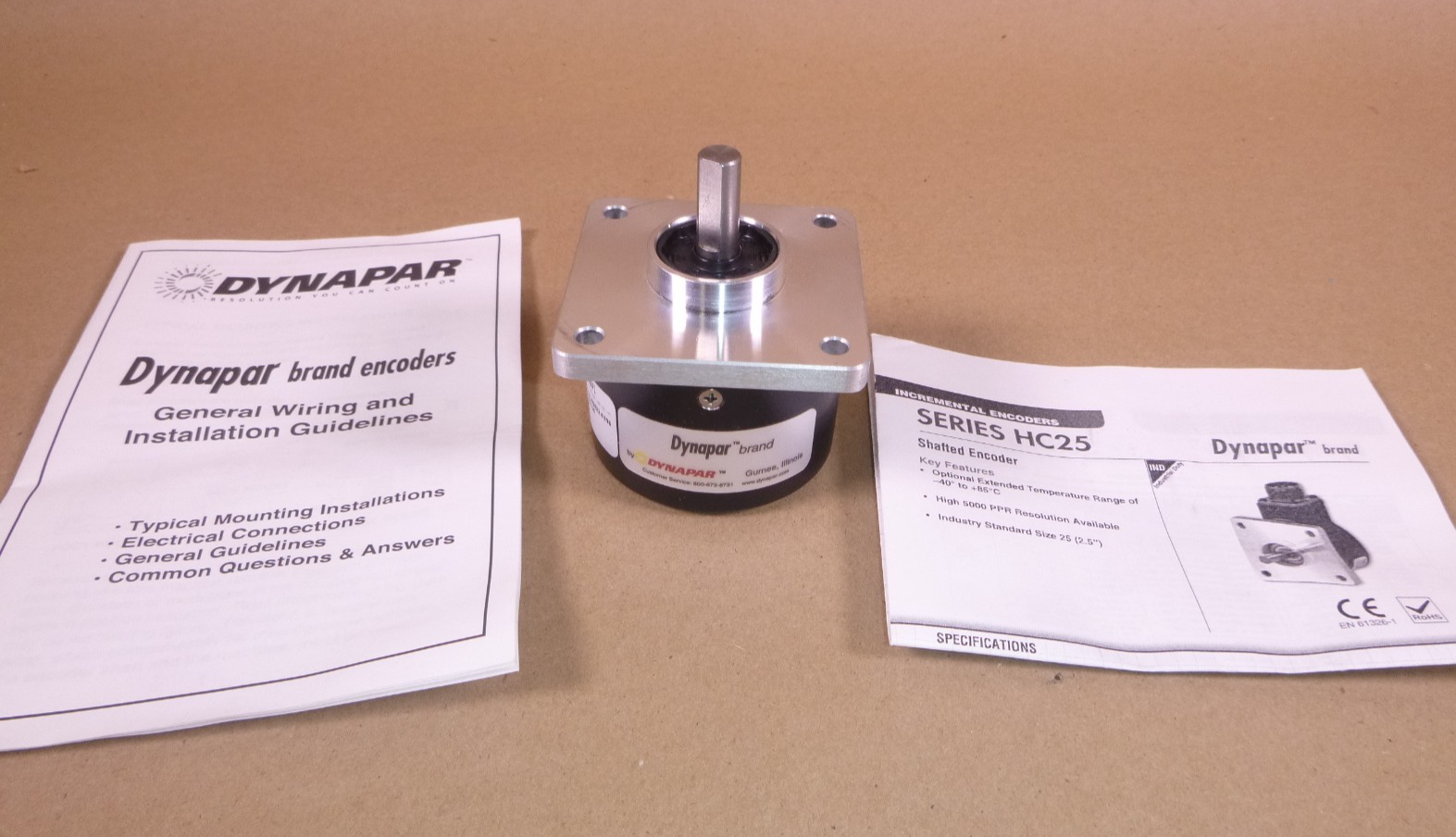 Dynapar HC25 Series Incremental Shafted Encoder 5000 PPR 5-26 Volt 3/8" Shaft | Industrial Electric Motors, Pumps &amp; Parts