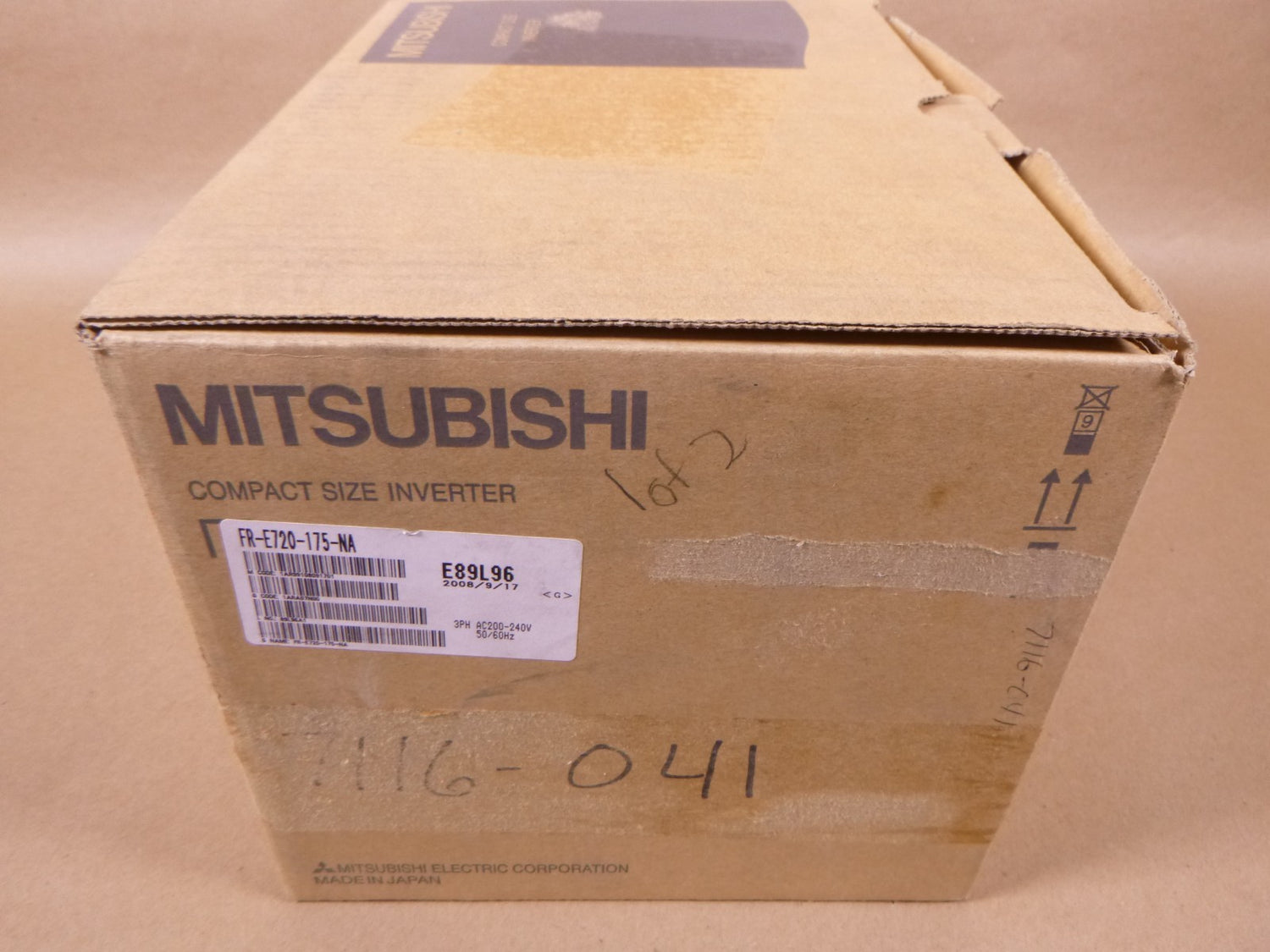 Mitsubishi E700 Series Inverter FR-E720-175-NA 5HP 200-240VAC 3PH | Electrical MRO Replacement Parts &amp; Components and Commercial Electrical Supplies Company