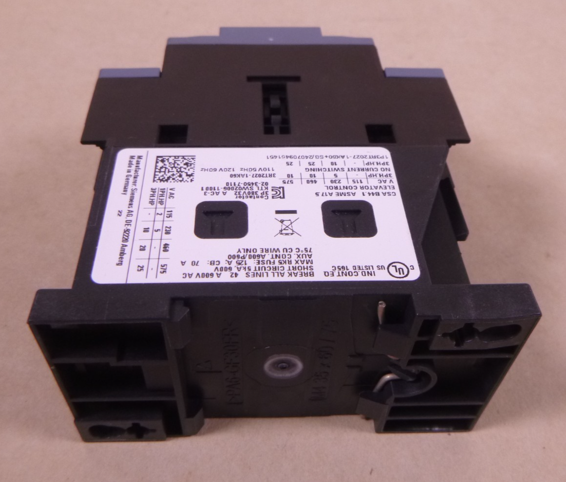 Siemens 3RT2027-1AK60 Contactor SIRIUS 1NO 1NC 110/120V 32A 400V 15KW