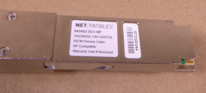 Replacement HP 845402-B21 100GBASE CR4 QSFP28 TO QSFP28 50CM Passive Cable | Electrical MRO Replacement Parts &amp; Components and Commercial Electrical Supplies Company