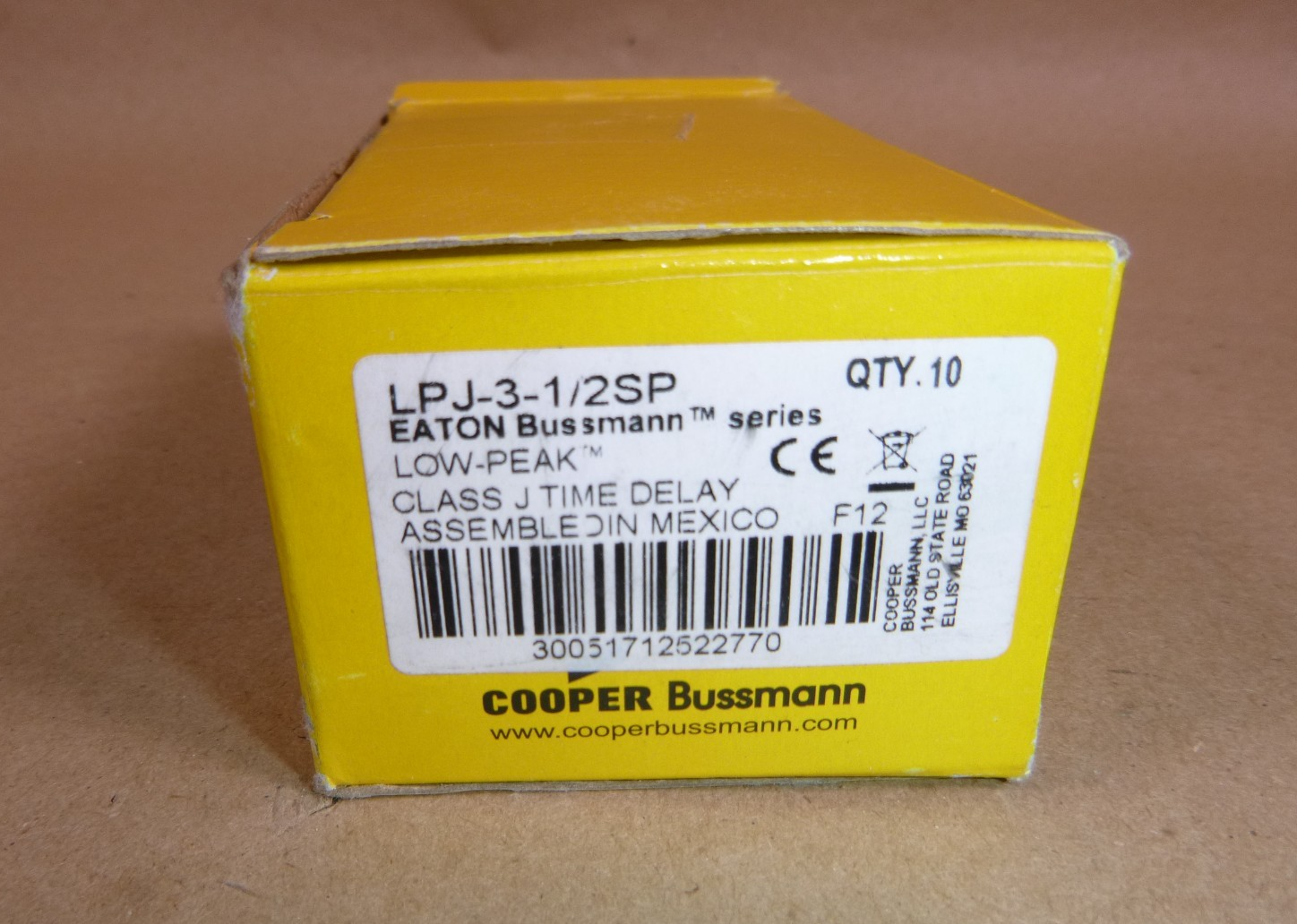(Box of 10) Bussmann LPJ-3-1/2SP Low-Peak Dual-Element Time-Delay Fuse, 3-1/2 A | Electrical MRO Replacement Parts &amp; Components and Commercial Electrical Supplies Company