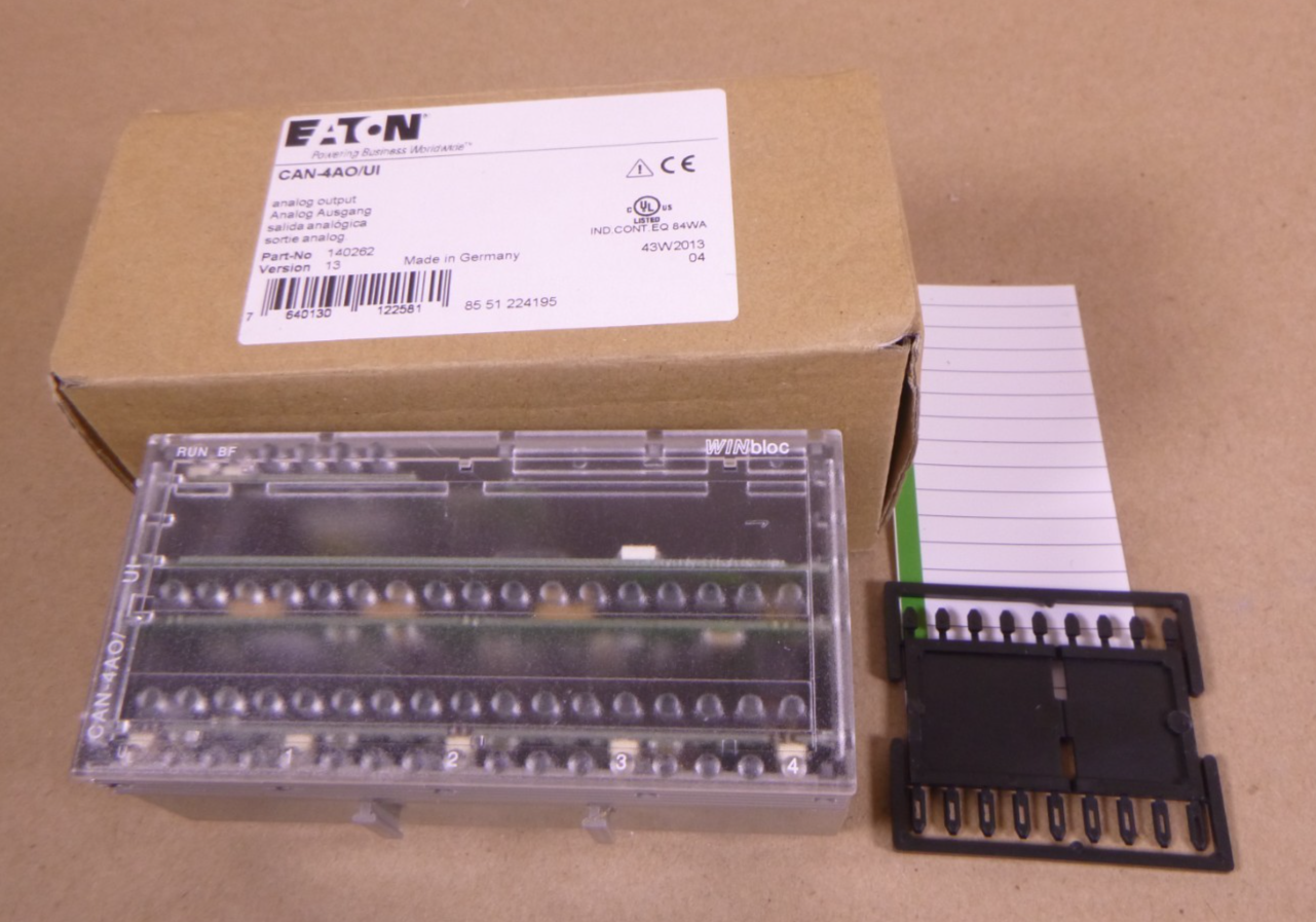 CAN-4AO/UI Eaton Analog Output Module 140262 , Version 13, WINbloc | Electrical MRO Replacement Parts &amp; Components and Commercial Electrical Supplies Company