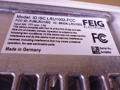 Feig ID ISC.LRU1002-FCC RFID OBID I-scan UHF Long Range Reader 24V ISC.LRU1002 | Electrical MRO Replacement Parts &amp; Components and Commercial Electrical Supplies Company
