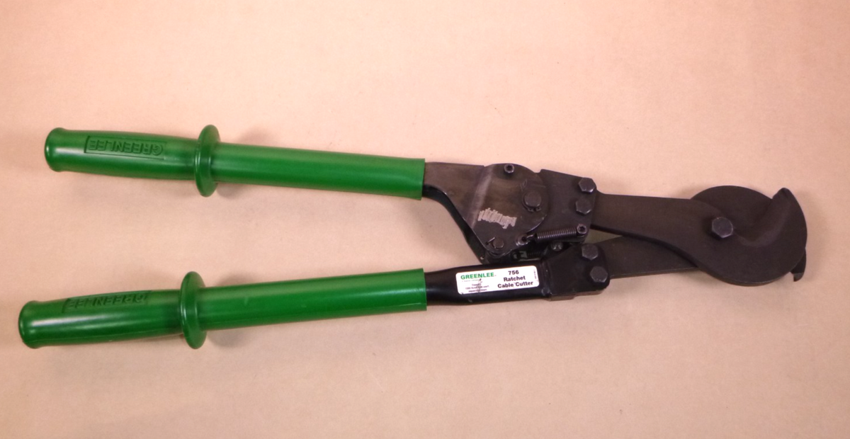 Greenlee 756 Ratchet Cable Cutter, Heavy-Duty, 2" Jaw, 1500 KCMIL, 27.5" OAL | Industrial MRO Tools and Replacement Industrial Equipment Components