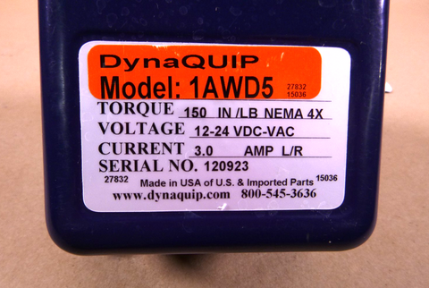 EHH24ATE20H Dynaquip 3/4" 2-Way Electrically Operated Ball Valve 12/24 Vdc 1AWD5 | Electrical MRO Replacement Parts & Components and Commercial Electrical Supplies Company