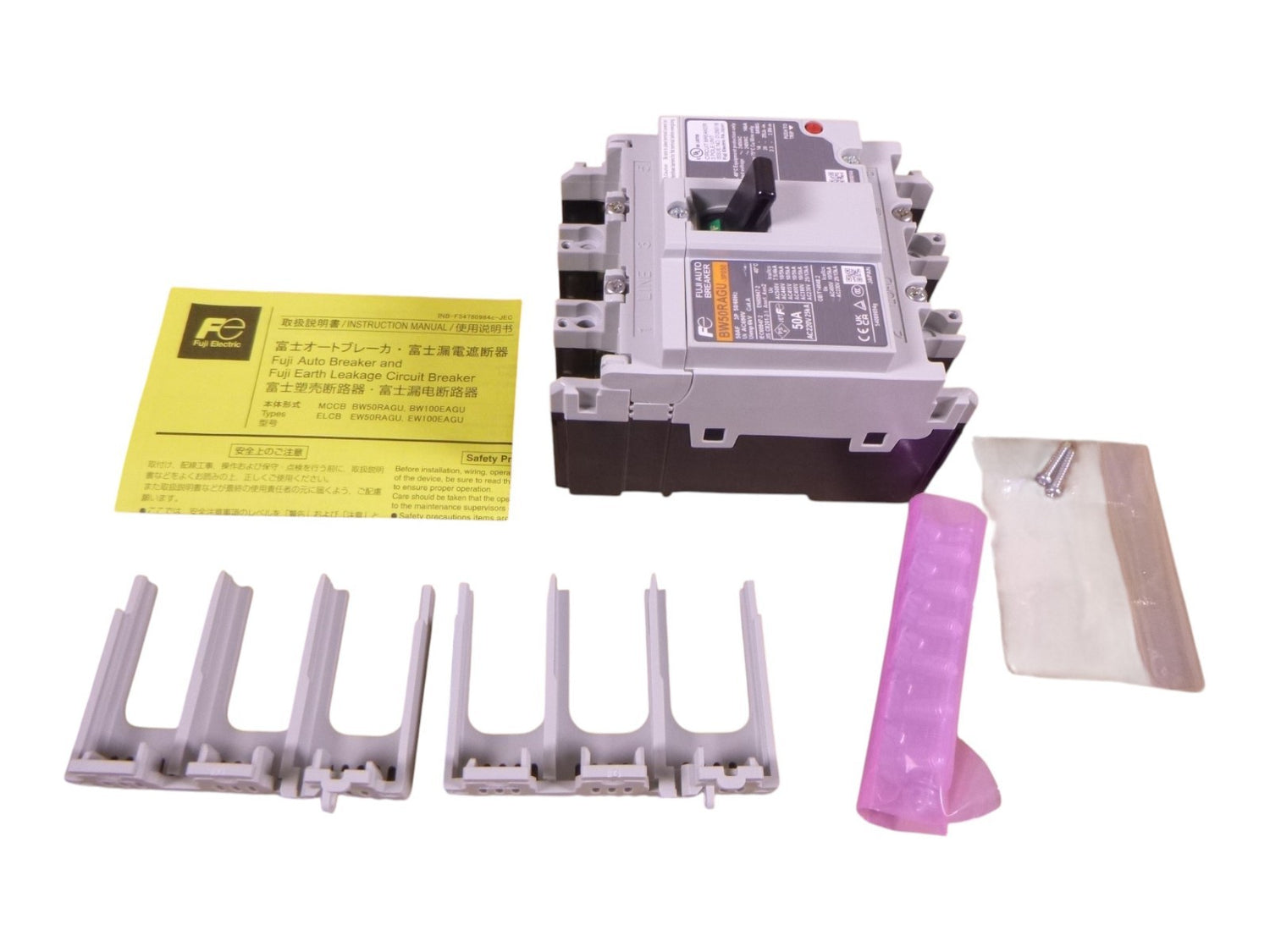 FUJI Electric BW50RAGU-3P050 Circuit Breaker 3P, 50A , 500VAC , 50/60Hz | Electrical MRO Replacement Parts &amp; Components and Commercial Electrical Supplies Company