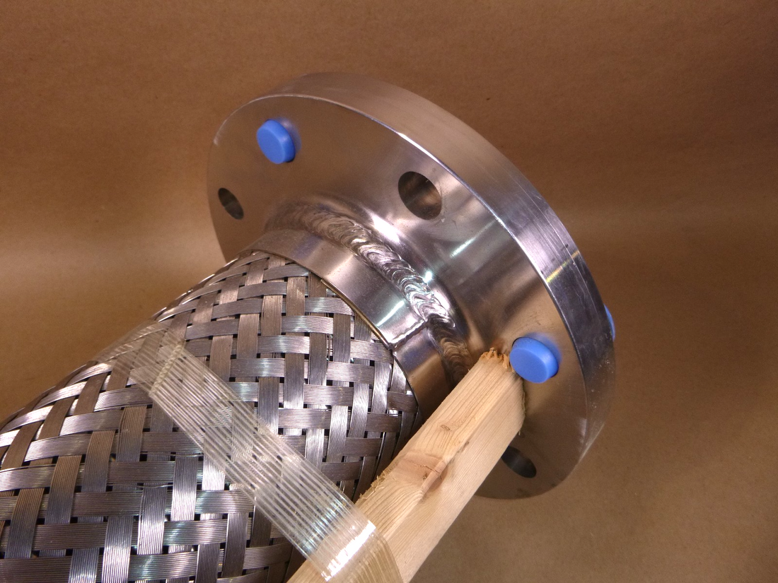 4" x 28" Stainless Steel Expanion Joint Flexible Hose W/ 316L Flanges 150 LB