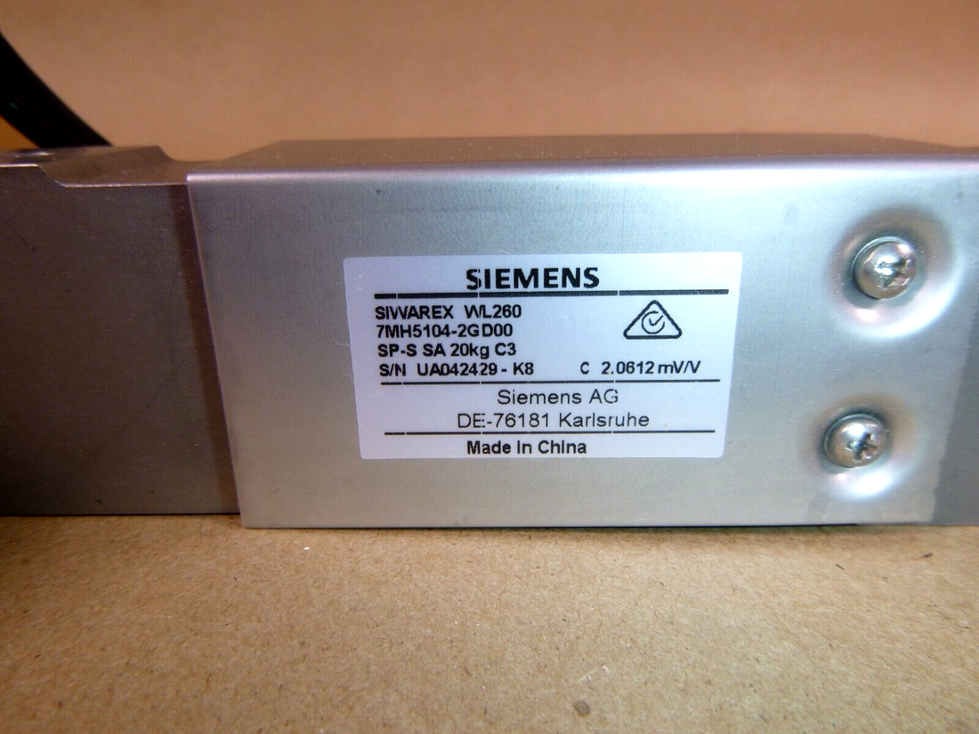 New Siemens SIWAREX WL260 SP-S SA Stainless Load Cell 4.09 Lbs. 20Kg Rated Load | Electrical MRO Replacement Parts &amp; Components and Commercial Electrical Supplies Company