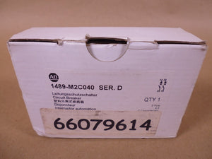 ALLEN-BRADLEY 1489-M2C040 4-AMP 2 POLE INDUSTRIAL CIRCUIT BREAKER