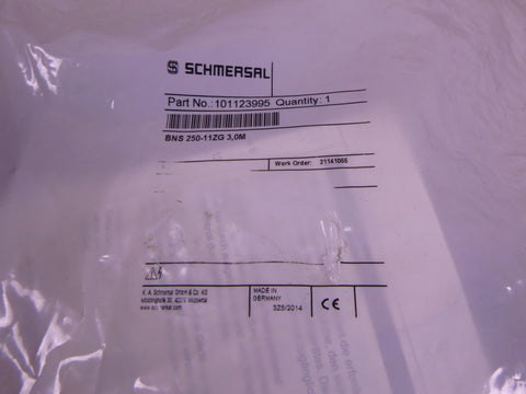 101123995 Schmersal Compact Safety Door Switch BNS 250-11ZG 3,0M 24V | Electrical MRO Replacement Parts & Components and Commercial Electrical Supplies Company